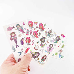 Mermaid Kids Temporary Tattoo Party Favor Sheets