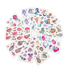 Mermaid Kids Temporary Tattoo Party Favor Sheets
