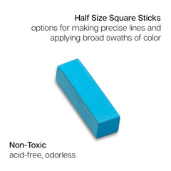 Soft Square Pastels Half-Sticks 50-Piece Set