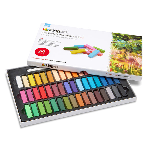 Soft Square Pastels Half-Sticks 50-Piece Set