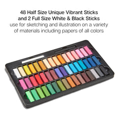 Soft Square Pastels Half-Sticks 50-Piece Set