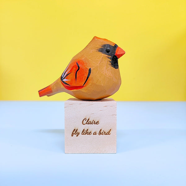 Hand-Carved Cardinal Bird DIY Painting Kit