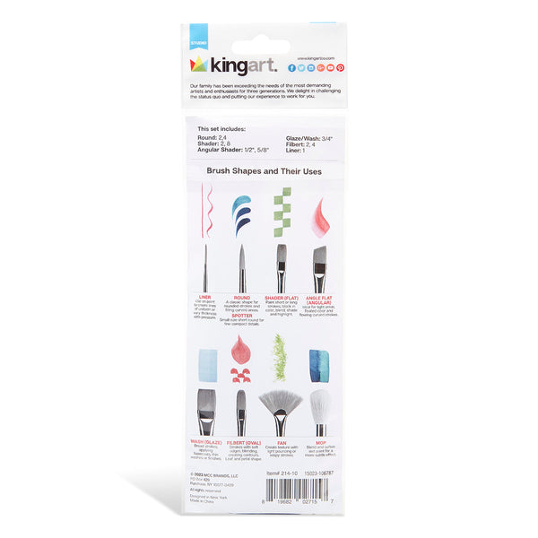 Nylon 10-Piece Acrylic Watercolor Brushes
