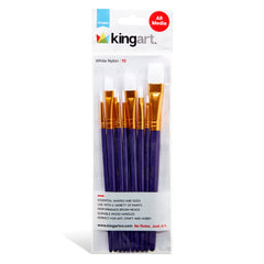 Nylon 10-Piece Acrylic Watercolor Brushes