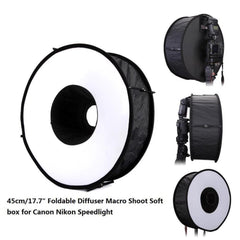 Foldable Round Ring Softbox Flash Diffuser