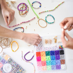 Multicolor Alphabet Heishi Happy Face Jewelry Kit