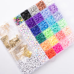 Multicolor Alphabet Heishi Happy Face Jewelry Kit