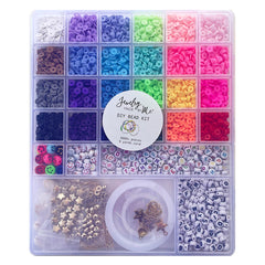 Multicolor Alphabet Heishi Happy Face Jewelry Kit