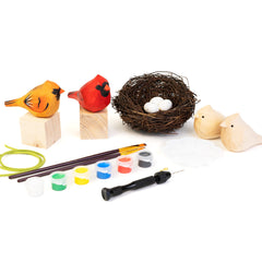 Hand-Carved Cardinal Bird DIY Painting Kit