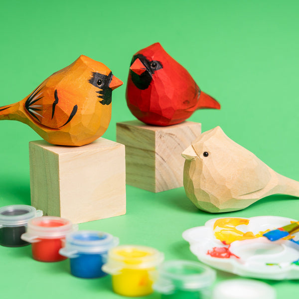 Hand-Carved Cardinal Bird DIY Painting Kit
