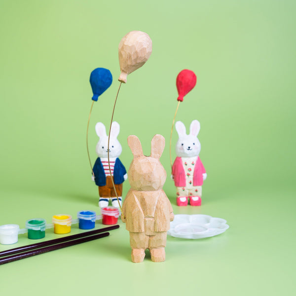 DIY Wooden Bunny Balloon Painting Craft Kit
