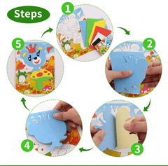 10-Design Cartoon 3D EVA Foam Sticker Puzzles