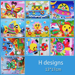 10-Design Cartoon 3D EVA Foam Sticker Puzzles