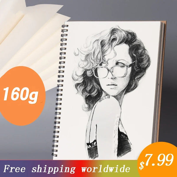 A4 Black Paper Soft Cover Sketchbook