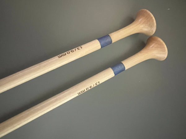 Purple Glitter Resin Maple Knitting Needle Set