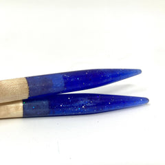 Purple Glitter Resin Maple Knitting Needle Set