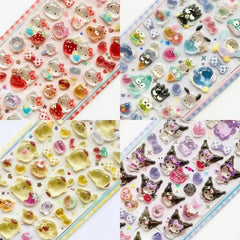 3D Sanrio Character Jelly Crystal Decorative Stickers