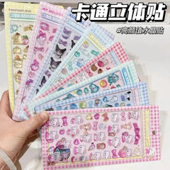 3D Sanrio Character Jelly Crystal Decorative Stickers