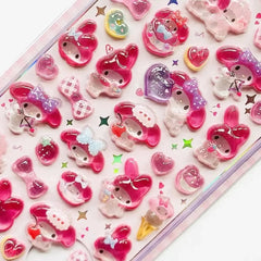 3D Sanrio Character Jelly Crystal Decorative Stickers