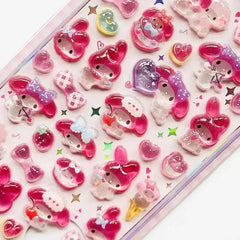 3D Sanrio Character Jelly Crystal Decorative Stickers