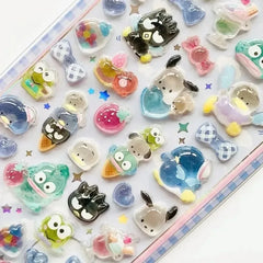 3D Sanrio Character Jelly Crystal Decorative Stickers
