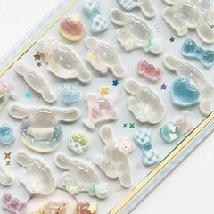 3D Sanrio Character Jelly Crystal Decorative Stickers