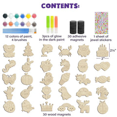 DIY Wooden Glow-In-Dark Magnet Craft Kit