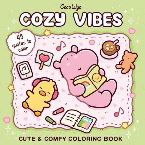 Cozy Vibes Coloring Book For Adults Kids