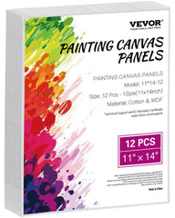 12-Pack 11x14 Inch Blank Canvas Boards