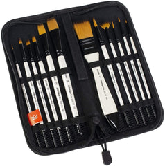 12-Piece Nylon Acrylic Watercolor Brushes