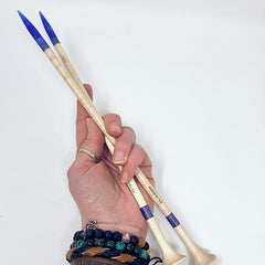 Purple Glitter Resin Maple Knitting Needle Set
