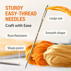 Large-Eye Sharp Sewing Needles Set